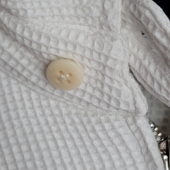 Polo Sport Ralph Lauren Vintage Waffle Zip Up Swatshirt White Men's Size M - Picture 8 of 16